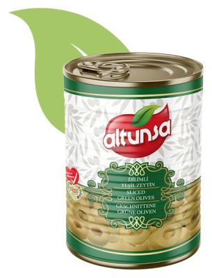 زيتون أخضر مقطع شرائح